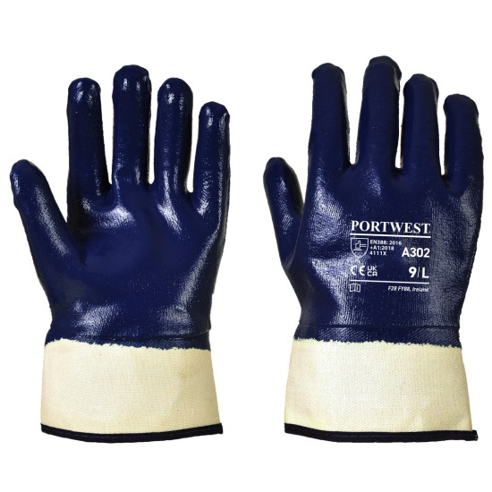 Γάντια Νιτριλίου για Πετρελαιοειδή PORTWEST - A302 (10')