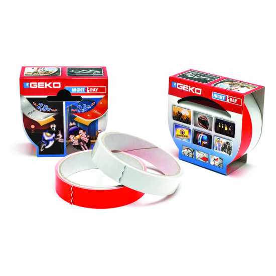 Geko Ταινία Αντανακλαστική Night & Day Σετ 2 τεμαχίων 19mm x 2,5m