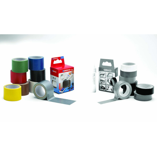 Geko Πλαστικοποιημένη Υφασμάτινη Ταινία Τex Μαύρη 38mm x 2,7m