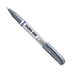 MARKAL Μαρκαδόρος Ανεξίτηλος Λεπτής Ακίδας DURA-INK 15 Ασημί