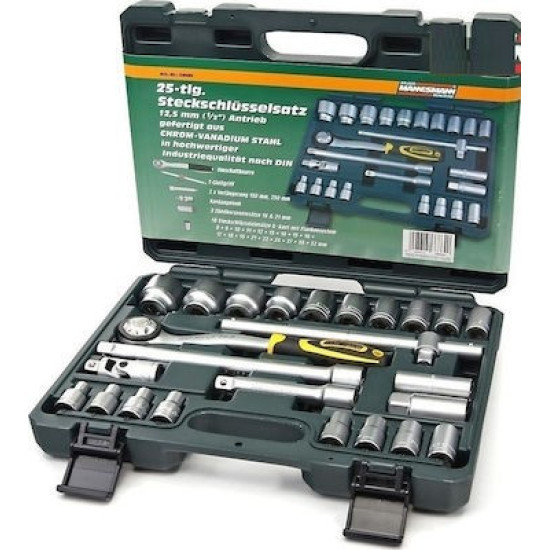 Εργαλειοθήκη με Καρυδάκια MANNESMANN Νο 29080 - 1/2'' (46 τεμαχίων)