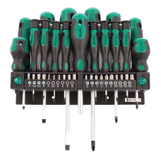 Σετ Επιτοίχιο Κατσαβιδιών MANNESMANN Νο 11415 (37 τεμαχίων)