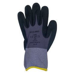 Γάντια με Επικάλυψη Νιτριλίου με Κουκίδες ECOPRO Νο 600 NF-D blister Μαύρα