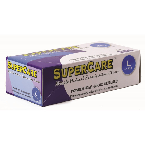 Γάντια Νιτριλίου Μιας Χρήσης Μπλε 3.2 mil