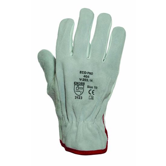 Γάντια Δερμάτινα Γενικής Χρήσης ECOPRO Νο 404 Τύπου Οδηγού Λευκά