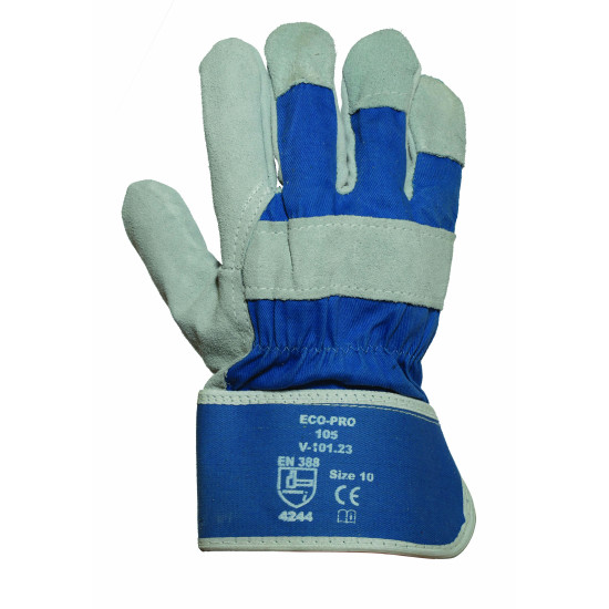 Γάντια Δερματοπάνινα Γενικής Χρήσης ECOPRO Νο 105 Μπλε