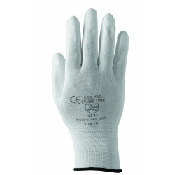 Γάντια με Επικάλυψη Πολυουρεθάνης PU Γενικής Χρήσης ECOPRO Νο 400 blister Λευκά