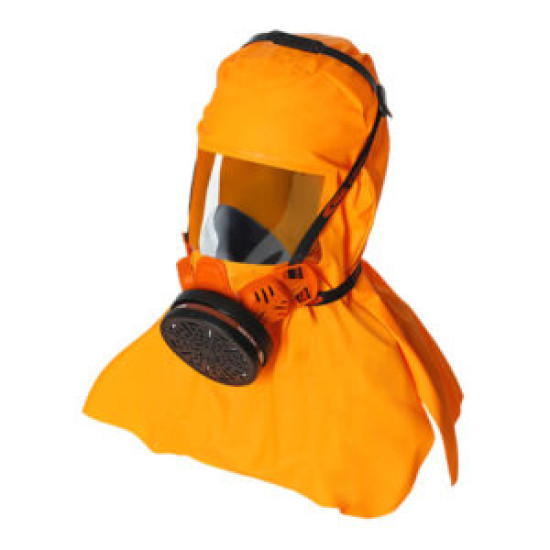 Μάσκα Διαφυγής 761 με Φίλτρο A1B1E1K1P3 και Κουκούλα PVC