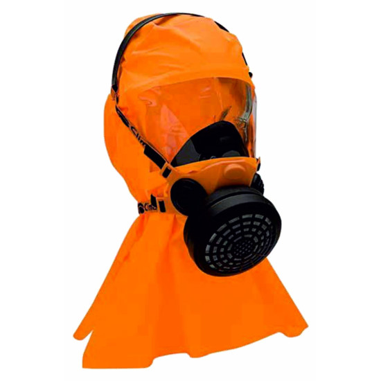 Μάσκα Διαφυγής 761 με Φίλτρο P3 και Κουκούλα PVC