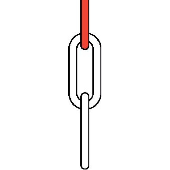 Αλυσίδα Πλαστική για Οριοθέτηση Χώρων 6mm Νο 401 Άσπρη/Κόκκινη